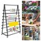 7-Tier Ribbon Roll Storage Rack – Double-Sided Metal Ribbon Organizer with Wheels, 120 cm